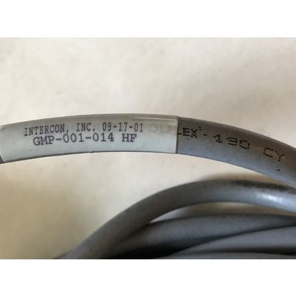 INTERCON ROBOTIC CABLE ASSEMBLY CORDSET GMP-001-014 HF,E63634,LL53776,E803411,EV