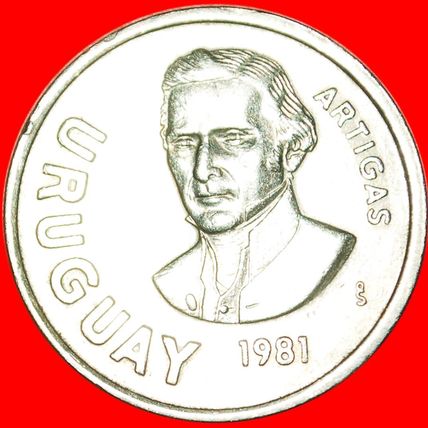 FIRST TYPE: URUGUAY ★ 10 NEW PESOS 1981 ARTIGAS (1764-1850)★LOW START★NO RESERVE