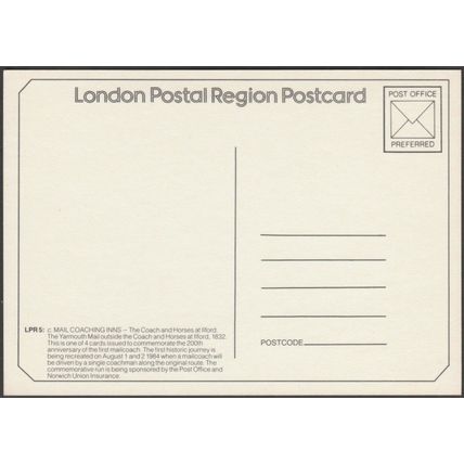 Four Mail Coaching Inns, London, 1984 - London Postal Region Postcards