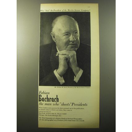 1960 Fabian Bachrach Photography Ad - Martin-Senour, William M. Stuart