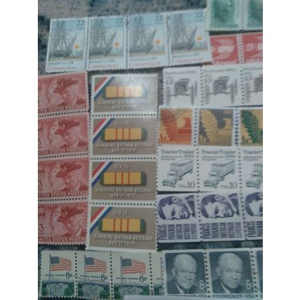 19 4x Strips 76 Stamps 19 Varieties USA American Unused Mint MNH Vintage 60+ Yrs