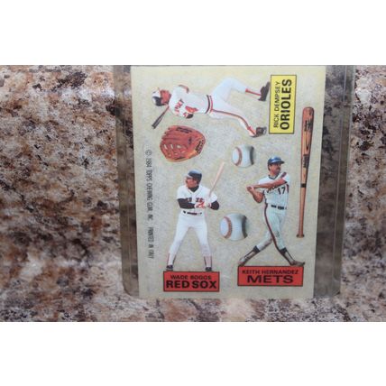 1984 topps baseball orioles rick dempsey/mets keith hernandez/red sox wade boggs