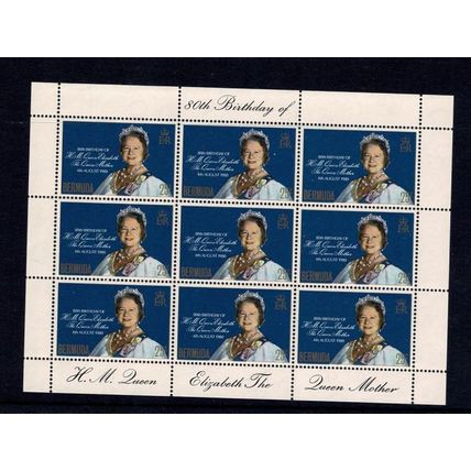 BERMUDA 1980 80TH BIRTHDAY QUEEN MOTHER SHEETLET MINT NEVER HINGED MNH