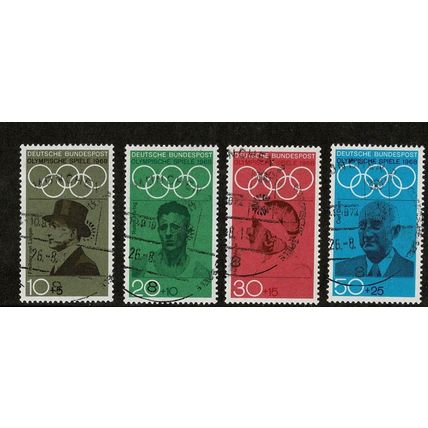 GERMANY DEUTSCHE BUNDESPOST 1968 OLYMPIC GAMES PROMOTION FUND SET OF 4 FINE USED