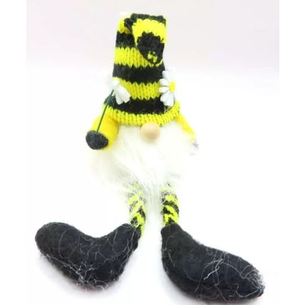 Bee Small Furry Gonk Dangly Legs Ornament 16 CM Fabric Home Decor Gift