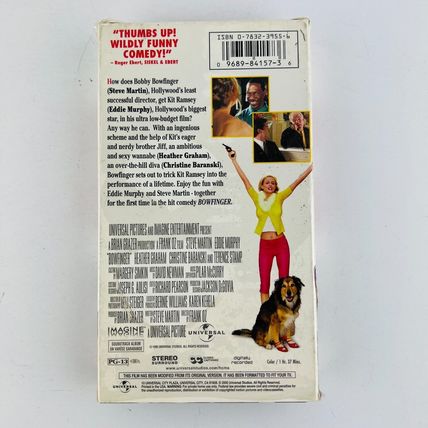 Bowfinger VHS Video Tape Steve Martin, Eddie Murphy, Heather Graham