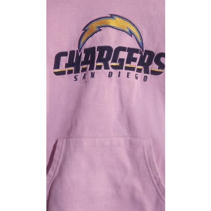Vintage Reebok Girl's NFL San Diego Chargers Pull Over Hoodie Size Large (14)