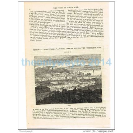 LISBON, PORTUGAL, BOOK ILLUSTRATION/PRINT, 1877