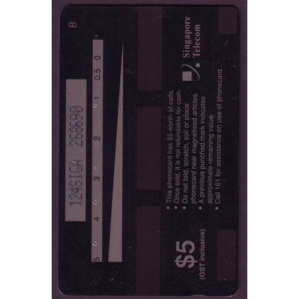 Calendar(93,94,95,96,98) S'pore $5Telephone Card (Used)
