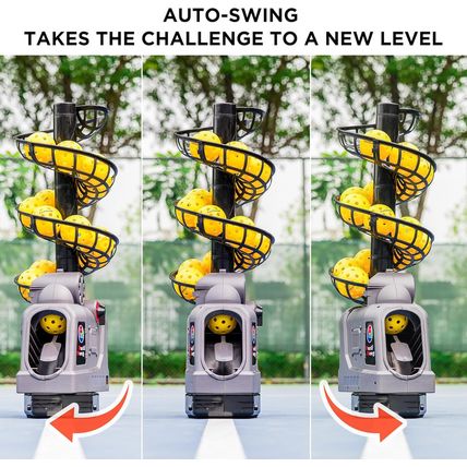 681PBH Pickleball Machine with Auto Swing, 3 Angles & 4 Speeds Adjustable, Porta