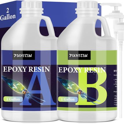 Epoxy Resin 2 Gallon - Crystal Clear Epoxy Resin Kit - Self-Leveling, High-Gloss