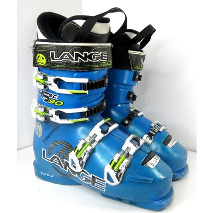 Lange Race RS SC 90 Downhill Ski Boots Blue Hard Shell w/ Liner 25-25.5cm 8.5W's