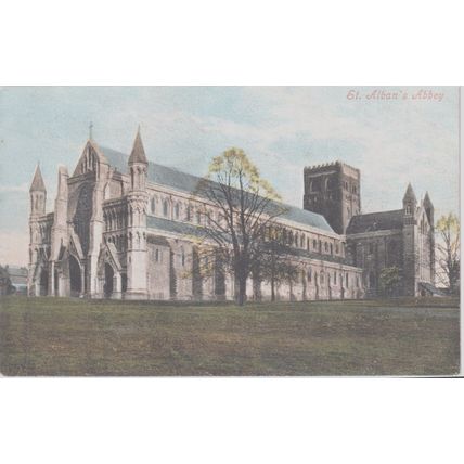 St. Albans Abbey St. Albans Hertfordshire Postcard (QHER390)