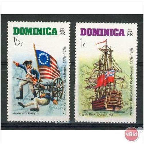 Dominica stamps 1976 - SG 508-509 - American Bicentennial part set