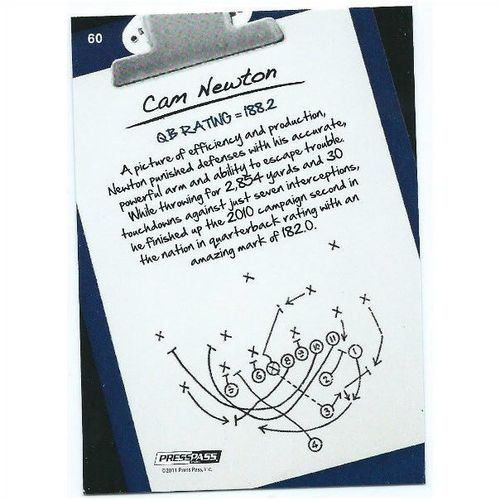 2011 Press Pass - #60 - Cam Newton National Leaders