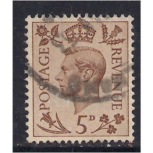 GB 1938 KGV1 5d Brown used stamp SG 469.(C494 )