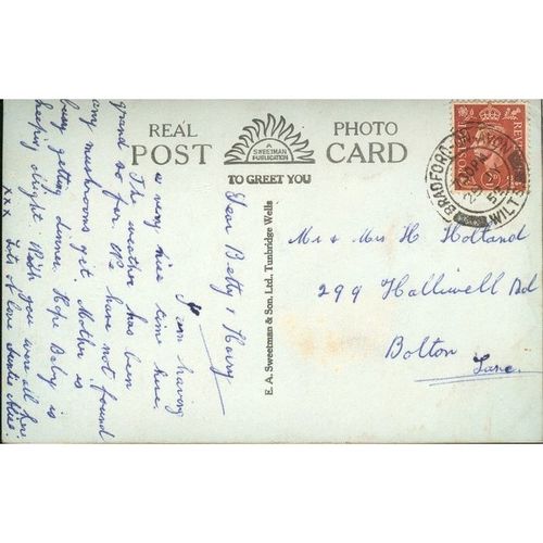 Sweetman Real Postcard 1952 - The White Horse, Westbury, Wiltshire - 37531