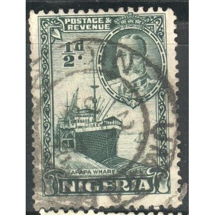 Nigeria 1936 - SG34 - ½d green - Apapa Wharf - KGV - used
