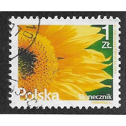 POL 2015 1zt 'FLOWERS- SUNFLOWER' FINE USED (EBID62-803)