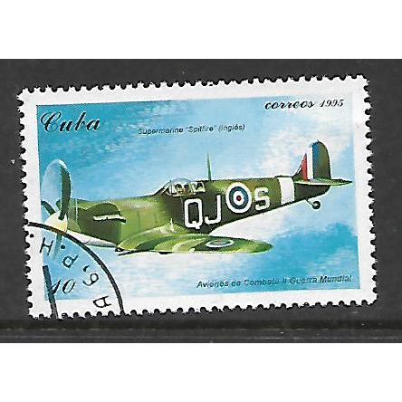 CUBA 1995 10c SUPERMARINE SPITFIRE GB SG 3974 FINE USED'2