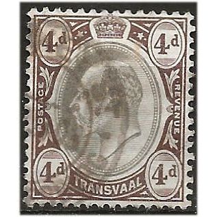 Transvaal 1902 SG249 4d Black & Brown Fine Used . .. .