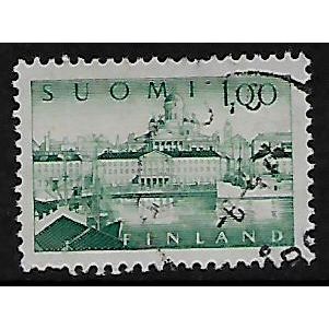 FINLAND 1958 100M GREEN HELSINKI HARBOUR SG 557b FINE USED