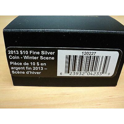 2013 $10.00 Canada Fine Silver Coin Winter Scene
