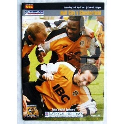 2001 programme Hull City v. Chesterfield
