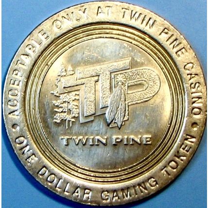 Twin Pines. $1 Casino Token. Middletown, CA. R24