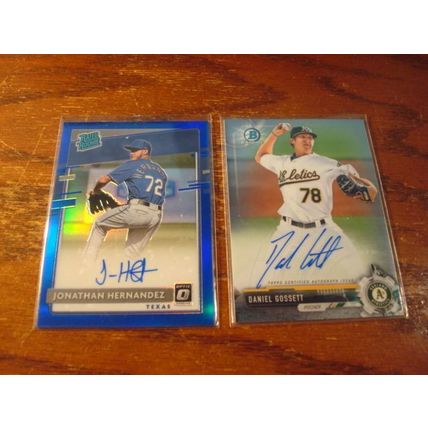 2005-2023, 10-Autographed Baseball Cards, TUCKER/HERNANDEZ ++, Check Scans