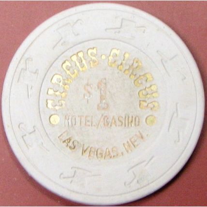 Circus Circus. $1 Casino Chip. Reno, NV. 14B.