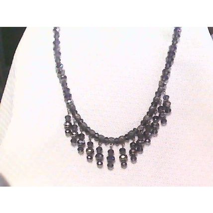 Gunmetal Gray Faceted Beaded Necklace set