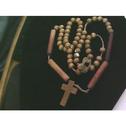 Extra Large Cross carved necklace ( 2.75 inches pendant and 70cm