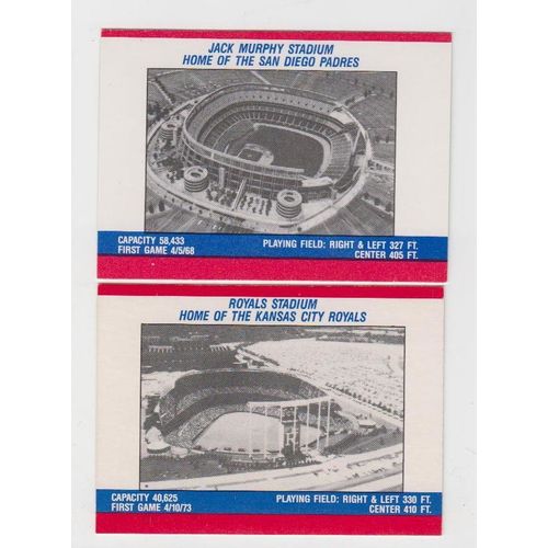 Two 1988 Fleer Kansas City Royals Team Logo Stickers/ Stadium baseball cards