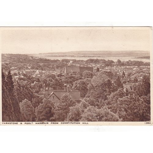 Parkstone & Poole Harbour from Constitution Hill Dorset Postcard (Dor75988)