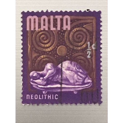 Malta QEII 1965 ½d Used SG 330 Sc312 postage stamp Neolithic Era queen elizabeth