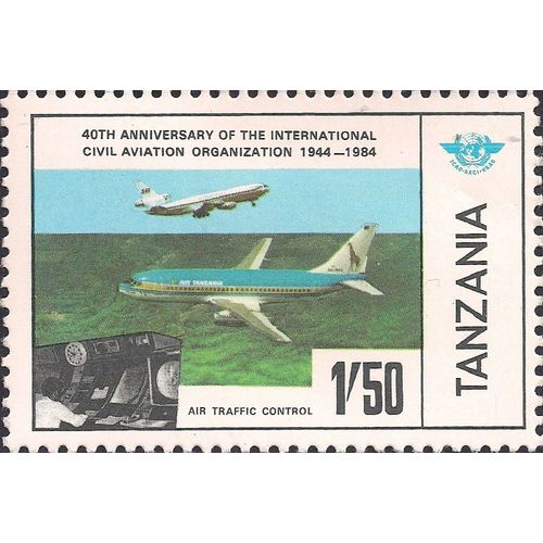 TANZANIA, AIR, 40th anniversary of International Civil Aviation, 1984, 1/50