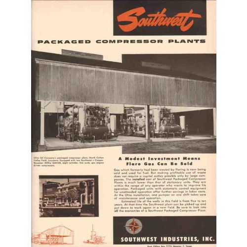 SOUTHWEST INDUSTRIES INC 1955 compressor investment sold vintage ad