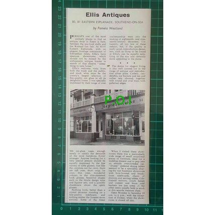C192) Ellis Antiques 80 Eastern Esplanade Southend Essex - 1966 Clip