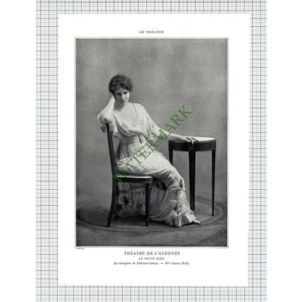 X1234) Mlle Jeanne Rolly French Actress - 1910 Cutting / Print (Creased Border)