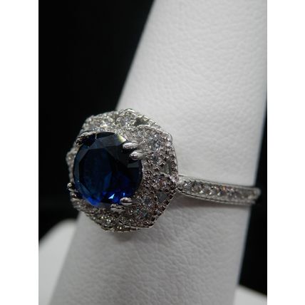 Ring Birthstone Blue Sapphire 925 Sterling #73 USA Seller