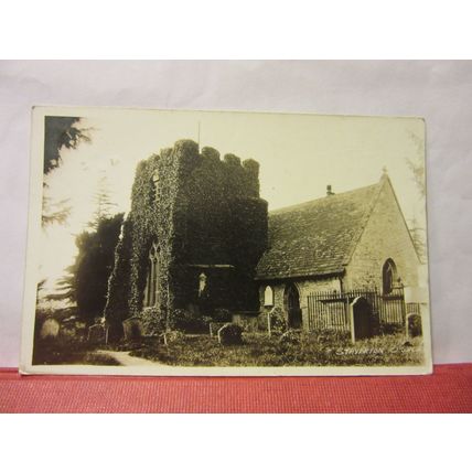ST. CATHERINE'S CHURCH, STAVERTON, GLOUCESTERSHIRE used postcard RP 1914 pm =