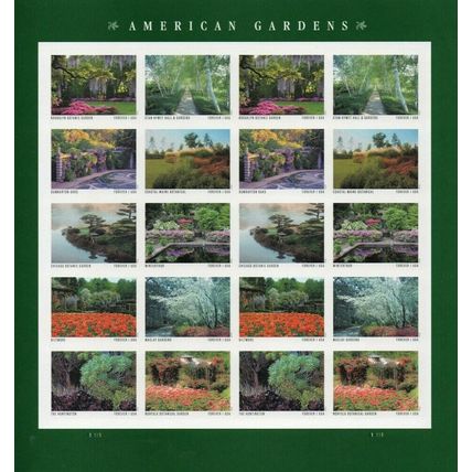 American Gardens Sheet of 20 - Postage Stamps Scott 5470a - Stuart Katz