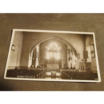 1909 fr real photographic Postcard - Kippax church interior, Nr Leeds -Yorkshire