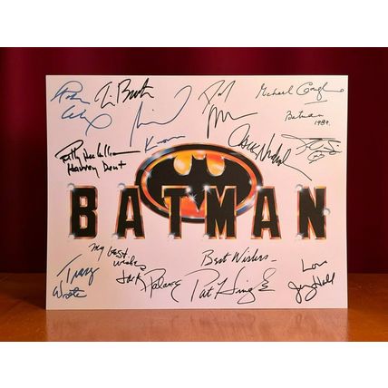 Batman 1989 Title Card Cast-Signed- 8.5 x 11- Autograph Reprints