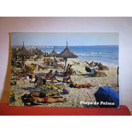 PLAYAS DE PALMA, MALLORCA, SPAIN used postcard #