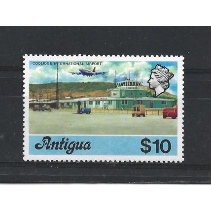 Antigua.SG486A $10 Coolidge Airport.Mounted Mint.Oct23