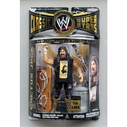 wwe wwf ljn classic superstars toyfare magazine 1 of 3000 cactus jack figure
