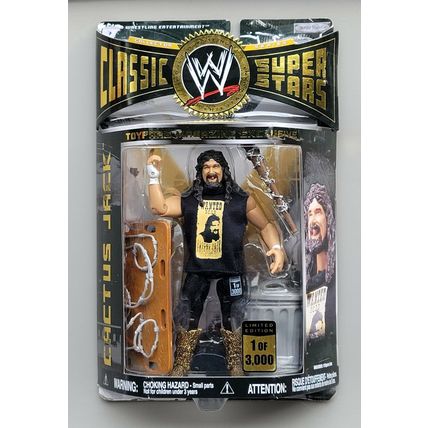 wwe wwf ljn classic superstars toyfare magazine 1 of 3000 cactus jack figure
