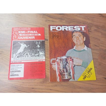 5 x Liverpool League Cup Semi Finals (Home & Away 1978-1982) ** FREE P&P **